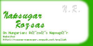 napsugar rozsas business card